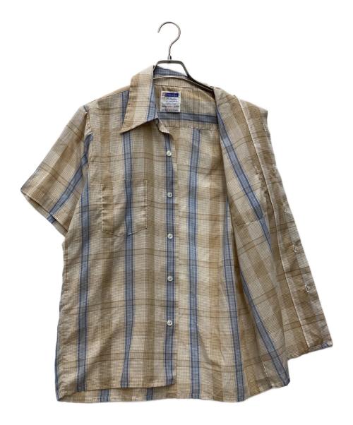 golden key（ゴールデンキー）Golden Key (ゴールデンキー) 推定70s 半袖シャツ ブラウン サイズ:SIZE Mの古着・服飾アイテム