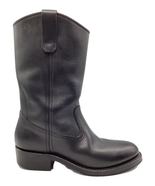 HYKE（ハイク）HYKE (ハイク) カウハイドレザーペコスブーツ ブラック サイズ:SIZE 5の古着・服飾アイテム