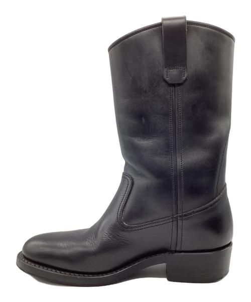 HYKE（ハイク）HYKE (ハイク) カウハイドレザーペコスブーツ ブラック サイズ:SIZE 5の古着・服飾アイテム