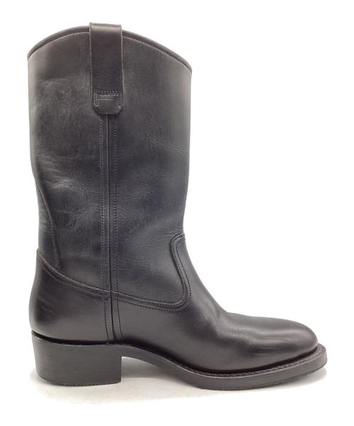 HYKE（ハイク）HYKE (ハイク) カウハイドレザーペコスブーツ ブラック サイズ:SIZE 5の古着・服飾アイテム