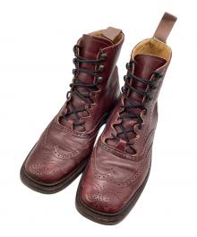 Tricker's（トリッカーズ）の古着「ウィングチップシューズ」｜ボルドー
