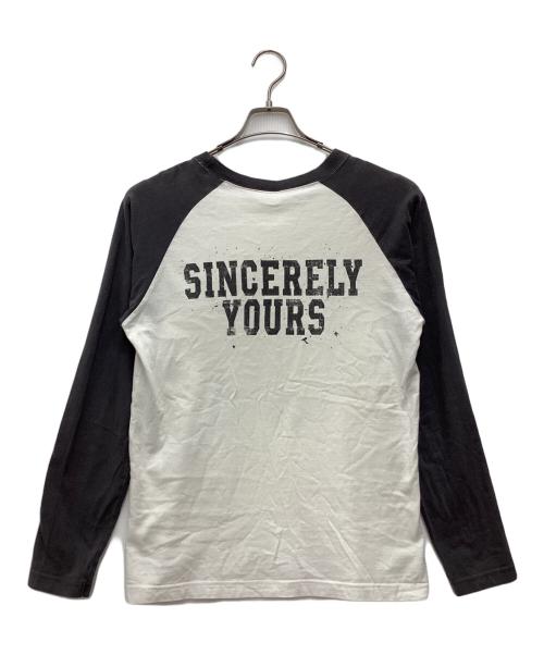 DISNEY（ディズニー）Disney (ディズニー) ラグランTシャツ 00s ブラック×ホワイト サイズ:SIZE Mの古着・服飾アイテム
