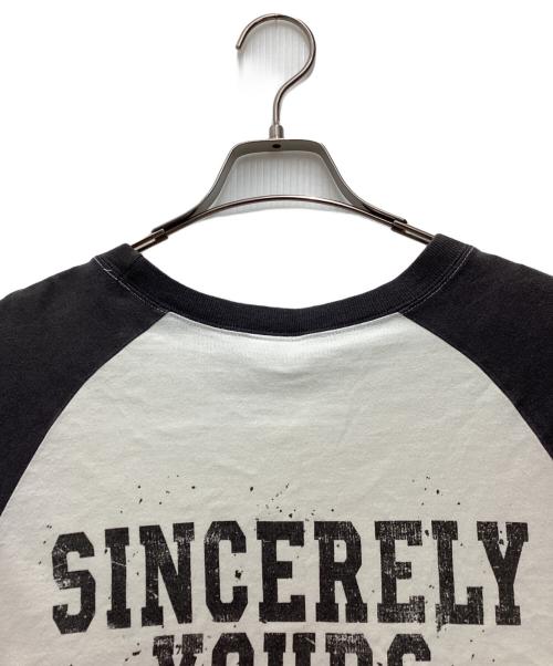 DISNEY（ディズニー）Disney (ディズニー) ラグランTシャツ 00s ブラック×ホワイト サイズ:SIZE Mの古着・服飾アイテム