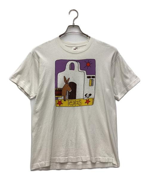 FRUIT OF THE LOOM（フルーツオブザルーム）FRUIT OF THE LOOM (フルーツオブザルーム) 半袖カットソー 90s MADE IN USA ホワイト サイズ:SIZE Lの古着・服飾アイテム