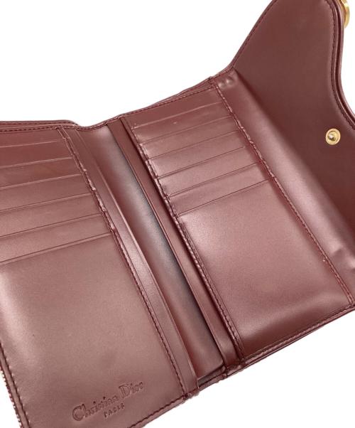 Christian Dior（クリスチャン ディオール）Christian Dior (クリスチャン ディオール) オブリークジャガードデニム 3つ折り財布 トロッター レッドの古着・服飾アイテム