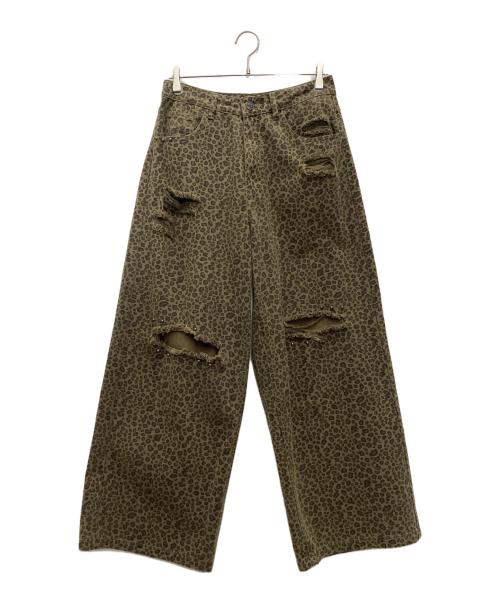 JHYQ（ジェー・エイチ・ワイ・キュー）JHYQ (ジェー・エイチ・ワイ・キュー) ダメージ加工ジーンズ カーキ サイズ:SIZE Mの古着・服飾アイテム
