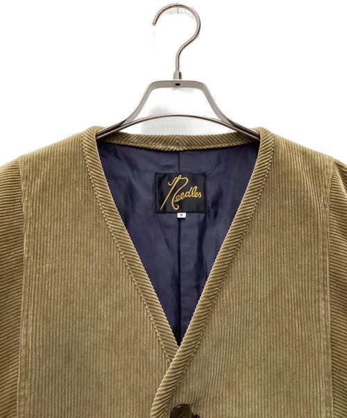 Needles（ニードルズ）Needles (ニードルズ) ノーカラージャケット ベージュ サイズ:SIZE Sの古着・服飾アイテム