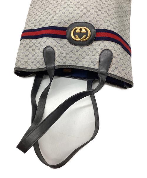 GUCCI（グッチ）GUCCI (グッチ) トートバッグ OLD GUCCI グレー×ブラックの古着・服飾アイテム