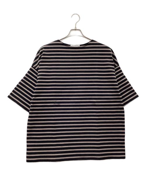 MARKA（マーカ）MARKA (マーカ) 半袖カットソー オーガニックコットン30/1引き揃えBD天竺ボーダー ブラウン×ブラック サイズ:SIZE Mの古着・服飾アイテム