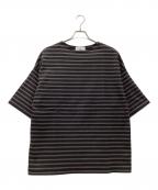 MARKAマーカ）の古着「半袖カットソー オーガニックコットン30/1引き揃えBD天竺ボーダー」｜グレー×ブラック