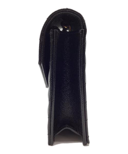Saint Laurent Paris（サンローランパリ）Saint Laurent Paris (サンローランパリ) カサンドラ エンベロープ チェーンウォレット チェーンショルダーウォレット ブラック×ゴールドの古着・服飾アイテム