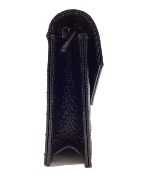 Saint Laurent Paris（サンローランパリ）Saint Laurent Paris (サンローランパリ) カサンドラ エンベロープ チェーンウォレット チェーンショルダーウォレット ブラック×ゴールドの古着・服飾アイテム