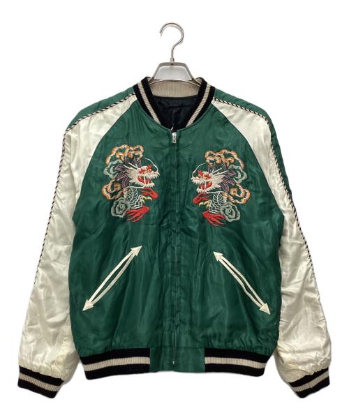 東洋エンタープライズ（トウヨウエンタープライズ）東洋エンタープライズ (トウヨウエンタープライズ) AVIREX (アヴィレックス) SUKA JACKET 50th JAPAN MAP グリーン×ブラック サイズ:SIZE Mの古着・服飾アイテム