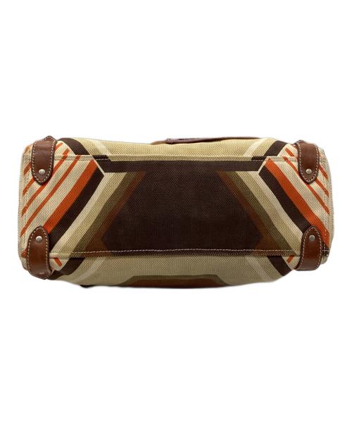 MIU MIU（ミュウミュウ）MIU MIU (ミュウミュウ) トートバッグ ブラウン×ベージュの古着・服飾アイテム