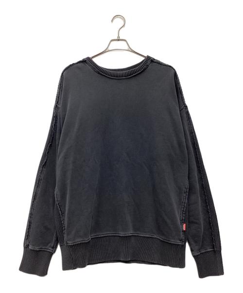 DIESEL（ディーゼル）DIESEL (ディーゼル) ドッキングスウェット グレー サイズ:SIZE Mの古着・服飾アイテム
