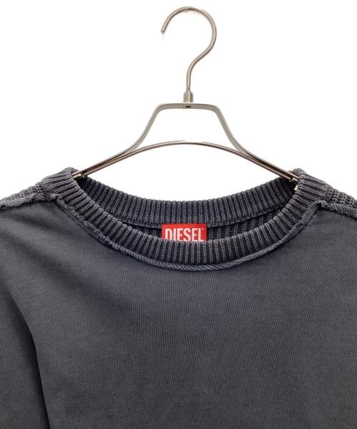 DIESEL（ディーゼル）DIESEL (ディーゼル) ドッキングスウェット グレー サイズ:SIZE Mの古着・服飾アイテム
