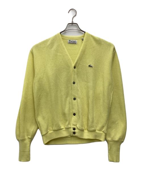 LACOSTE（ラコステ）LACOSTE (ラコステ) 薄手カーディガン 70s VINTAGE イエロー サイズ:SIZE XLの古着・服飾アイテム