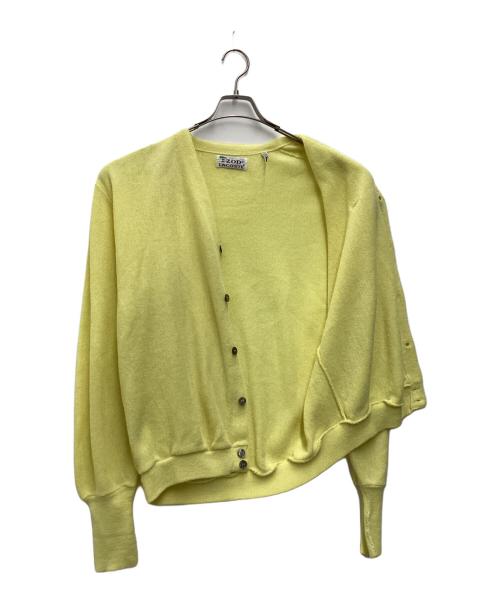 LACOSTE（ラコステ）LACOSTE (ラコステ) 薄手カーディガン 70s VINTAGE イエロー サイズ:SIZE XLの古着・服飾アイテム
