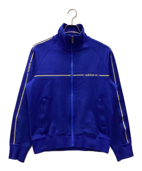 adidas（アディダス）adidas (アディダス) トラックジャケット デサント製 推定80s TECHNO ブルー サイズ:SIZE Lの古着・服飾アイテム