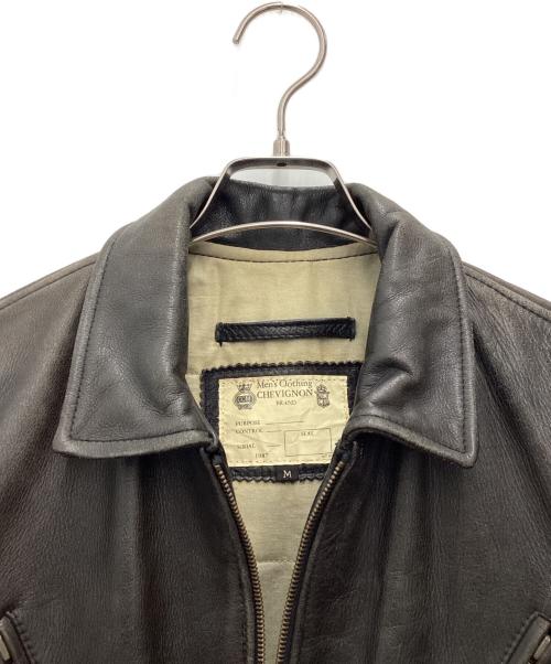 CHEVIGNON（シェビニオン）CHEVIGNON (シェビニオン) レザージャケット ブラック サイズ:SIZE Mの古着・服飾アイテム