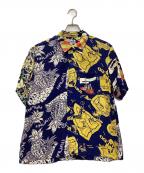 BEAMSビームス）の古着「半袖シャツ 雷門」｜ネイビー