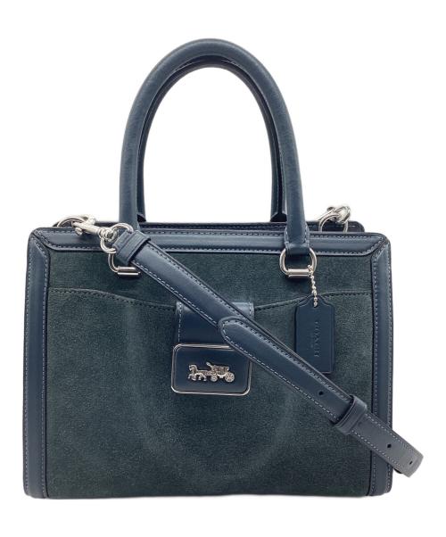 COACH（コーチ）COACH (コーチ) グレース キャリーオール 2WAYバッグ ネイビーの古着・服飾アイテム