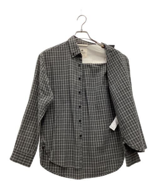 Snow peak（スノーピーク）snow peak (スノーピーク) チェックシャツ グレー サイズ:SIZE Sの古着・服飾アイテム