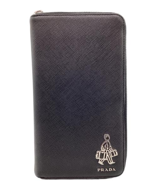 PRADA（プラダ）PRADA (プラダ) PORTER (ポーター) サフィアーノ 長財布 ブラックの古着・服飾アイテム