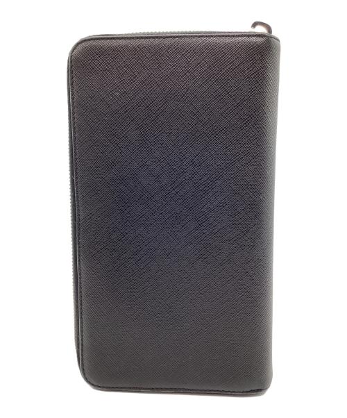 PRADA（プラダ）PRADA (プラダ) PORTER (ポーター) サフィアーノ 長財布 ブラックの古着・服飾アイテム