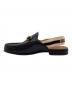 中古・古着 GUCCI (グッチ) ホースビット ストライプ スリングバック スリッパ ローファー ブラック サイズ:SIZE6：24000円