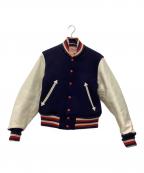 STYLE EYESスタイルアイズ）の古着「スタジャン」｜ネイビー×ホワイト