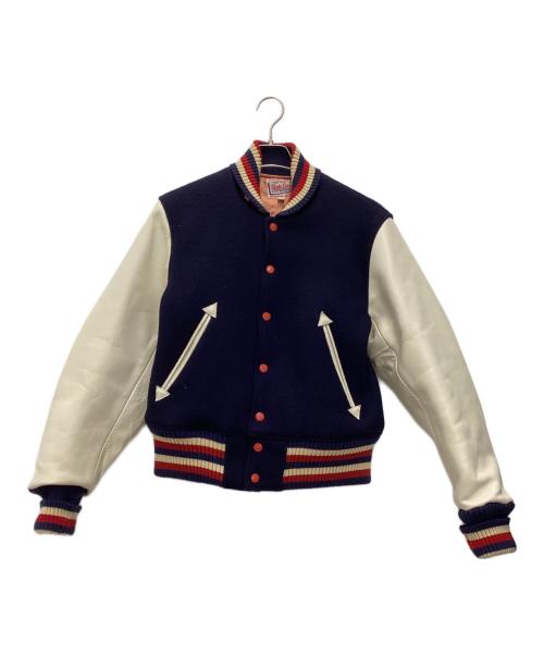 STYLE EYES（スタイルアイズ）STYLE EYES (スタイルアイズ) スタジャン ネイビー×ホワイト サイズ:SIZE 36の古着・服飾アイテム