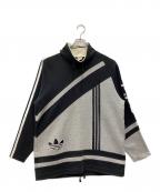 adidasアディダス）の古着「90sハイネックスウェット デサントタグ」｜グレー×ブラック