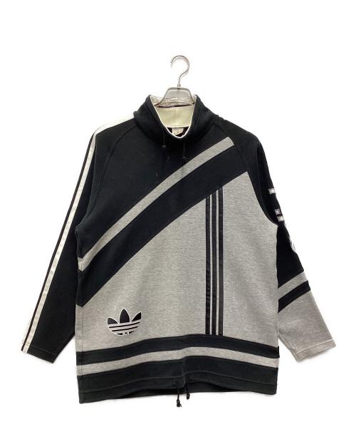 adidas（アディダス）adidas (アディダス) 90sハイネックスウェット デサントタグ グレー×ブラック サイズ:SIZE Lの古着・服飾アイテム