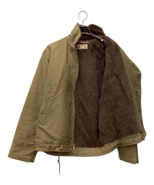 US NAVY（ユーエスネイビー）US NAVY (ユーエスネイビー) 推定40s~ CONTRACT NXsx 65911 デッキジャケット ベージュ サイズ:SIZE 38の古着・服飾アイテム