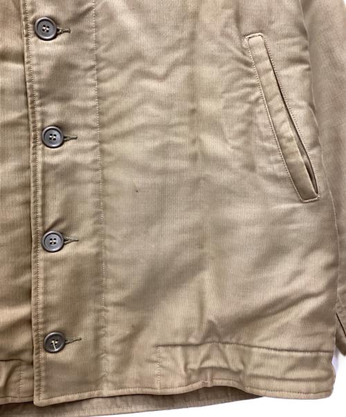 US NAVY（ユーエスネイビー）US NAVY (ユーエスネイビー) 推定40s~ CONTRACT NXsx 65911 デッキジャケット ベージュ サイズ:SIZE 38の古着・服飾アイテム