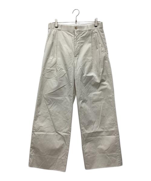 H BEAUTY&YOUTH（エイチ ビューティー&ユース）H BEAUTY&YOUTH (エイチ ビューティー&ユース) ピーチスキン2プリーツチノパンツ ホワイト サイズ:SIZE Mの古着・服飾アイテム