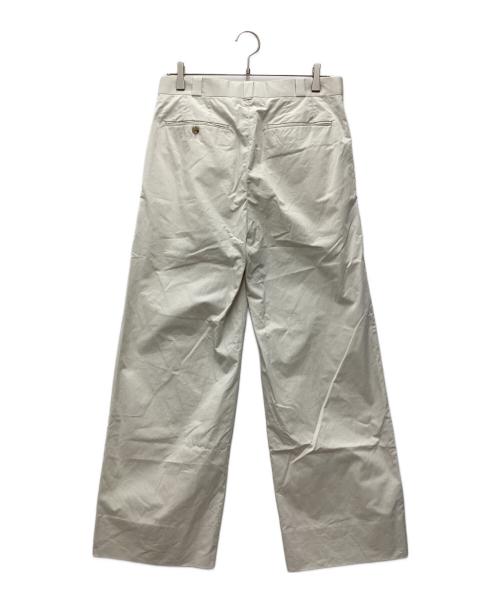 H BEAUTY&YOUTH（エイチ ビューティー&ユース）H BEAUTY&YOUTH (エイチ ビューティー&ユース) ピーチスキン2プリーツチノパンツ ホワイト サイズ:SIZE Mの古着・服飾アイテム