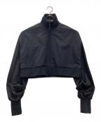 etsintaエシンタ）の古着「ナイロントラックボリュームスリーブジャケット」｜ブラック