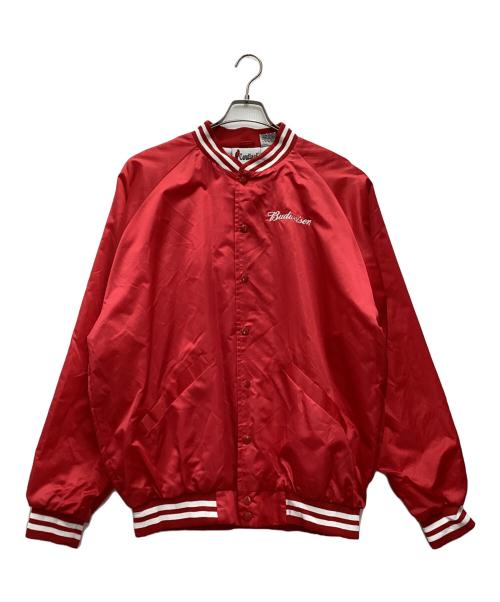 candinal（-）Candinal (-) BUDWEISER (バドワイザー) スタジアムジャケット レッド サイズ:SIZE XLの古着・服飾アイテム