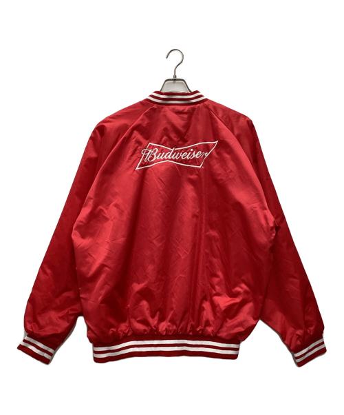 candinal（-）Candinal (-) BUDWEISER (バドワイザー) スタジアムジャケット レッド サイズ:SIZE XLの古着・服飾アイテム