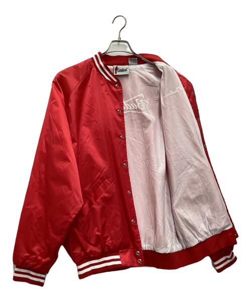 candinal（-）Candinal (-) BUDWEISER (バドワイザー) スタジアムジャケット レッド サイズ:SIZE XLの古着・服飾アイテム