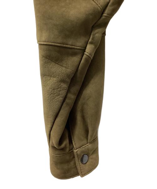 VENETTI（-）VENETTI (-) レザーコート オリーブ サイズ:SIZE Lの古着・服飾アイテム