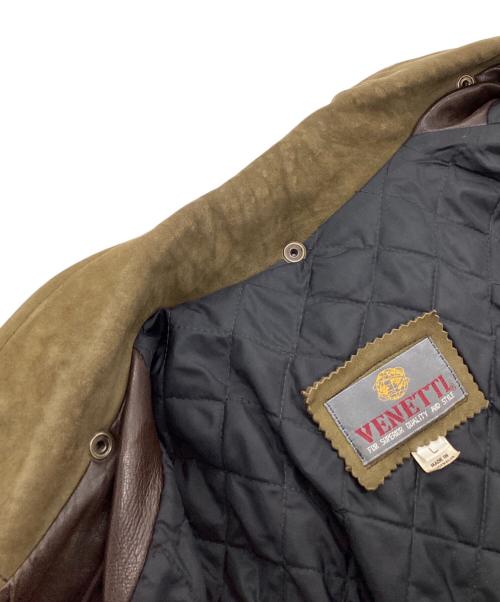 VENETTI（-）VENETTI (-) レザーコート オリーブ サイズ:SIZE Lの古着・服飾アイテム