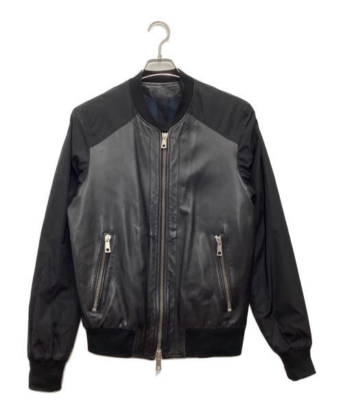 MUSHER（マーシャー）MUSHER (マーシャー) レザー切替ジャケット ブラック サイズ:SIZE 1の古着・服飾アイテム