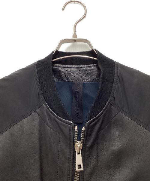 MUSHER（マーシャー）MUSHER (マーシャー) レザー切替ジャケット ブラック サイズ:SIZE 1の古着・服飾アイテム
