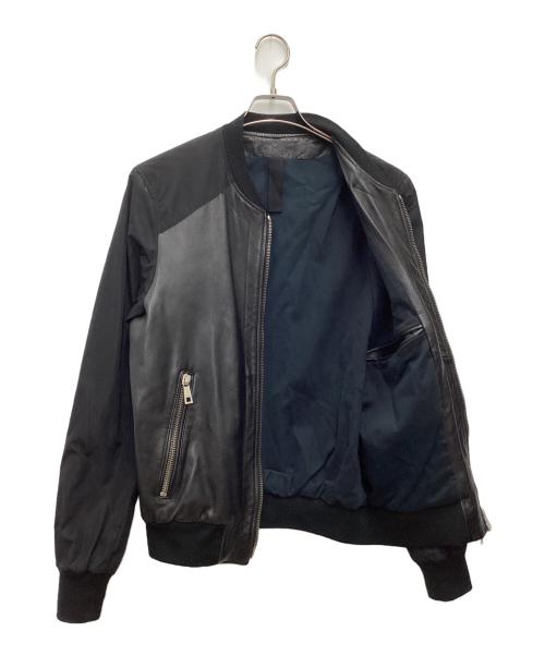 MUSHER（マーシャー）MUSHER (マーシャー) レザー切替ジャケット ブラック サイズ:SIZE 1の古着・服飾アイテム