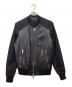 MUSHER（マーシャー）の古着「レザー切替ジャケット」｜ブラック
