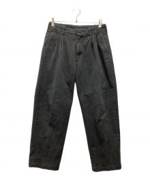 STEVEN ALAN（スティーブンアラン）の古着「タックパンツ」｜ライトグレー