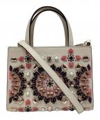 Kate Spadeケイトスペード）の古着「2WAYビジューショルダーバッグ トンプソンストリート」｜アイボリー